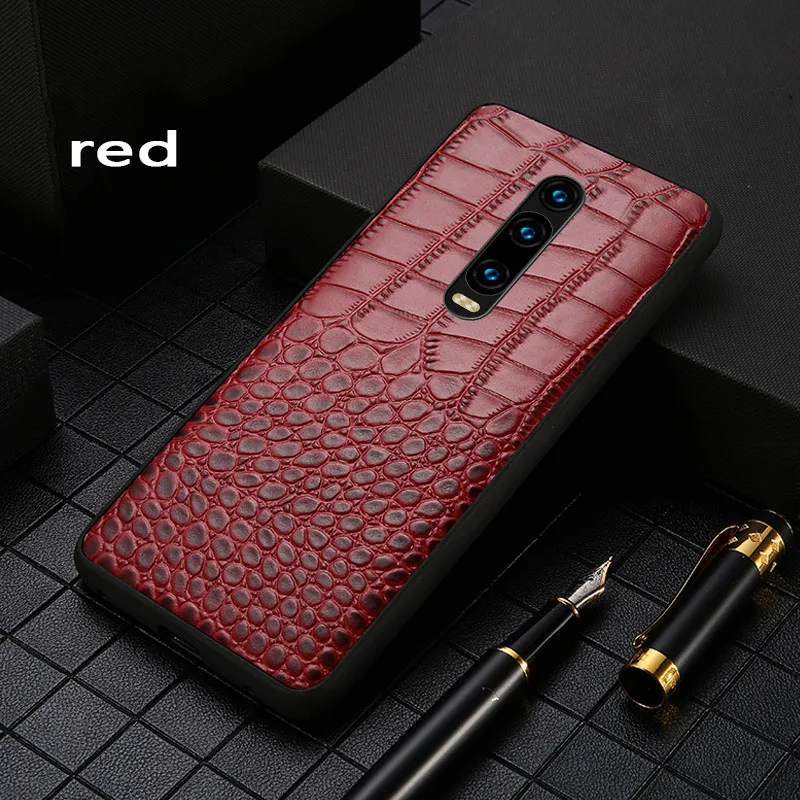 Кожаный деловой ультра-тонкий чехол для мобильного телефона для xiaomi 9 8 анти-падение все включено защитный чехол для Redmi K20 Pocophone F1 - Цвет: Красный