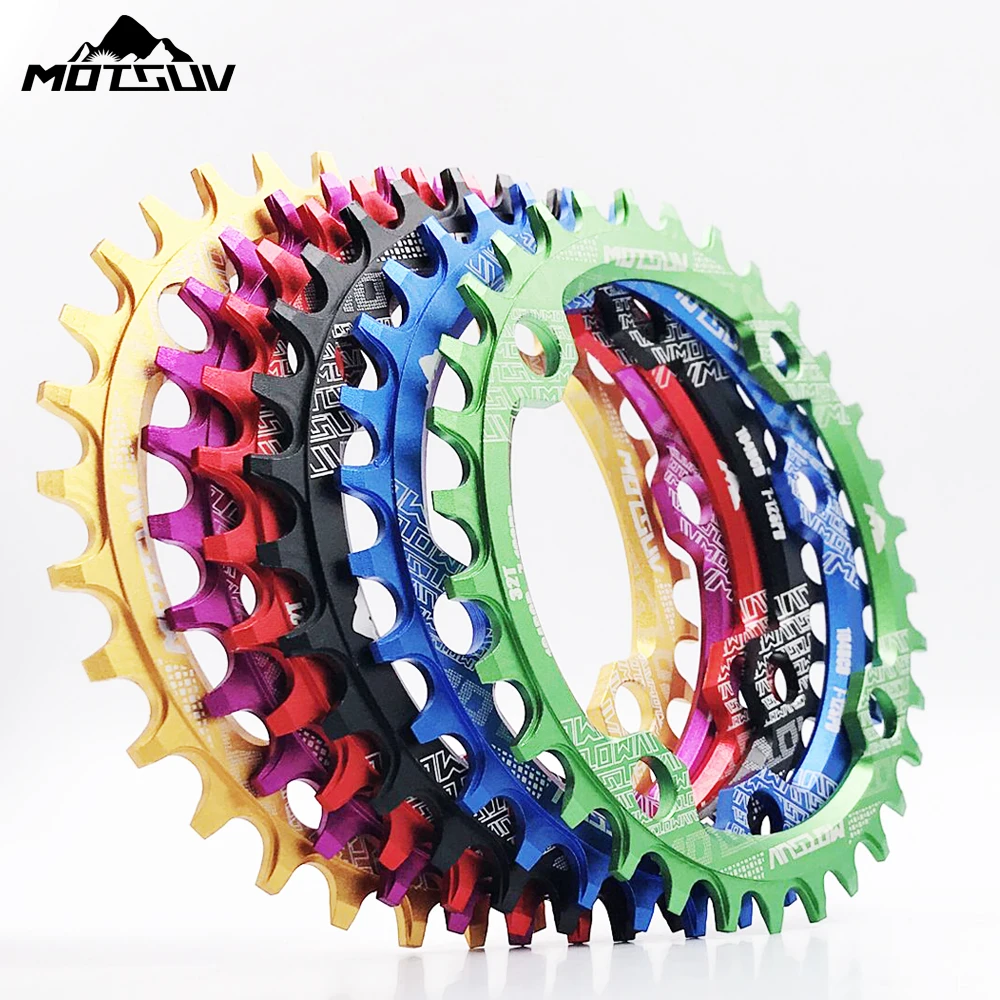 

MOTSUV Round Narrow Wide Chainring MTB Mountain bike bicycle 104BCD 32T 34T 36T 38T crankset Tooth plate Parts 104 BCD