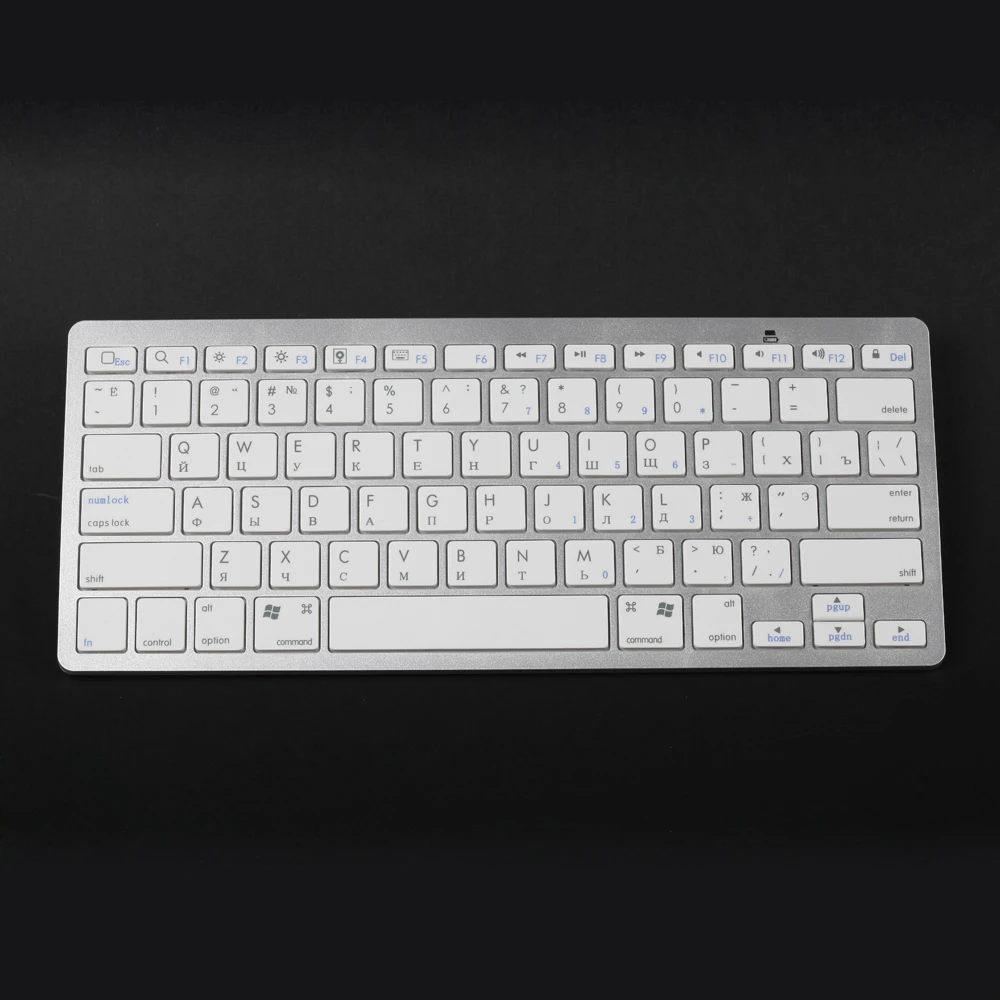 MAORONG TRADING Mini Bluetooth Русская клавиатура для mac/ipad /iphone /ipad mini серебряные модели