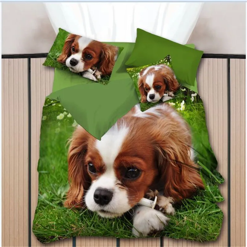 Комплект постельного белья с 3D принтом тигр лев собака лошадь волк Кот s