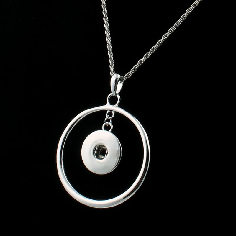 Wholesale Religion two rounds 18mm Snap Button Jewelry Interchangeable Pendants Necklace Without Rope Chain | Украшения и