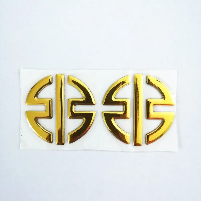 Motorcycle Emblem Badge Decal 3D Tank Wheel Logo Gold Stickers For Kawasaki H2 H2R Sticker