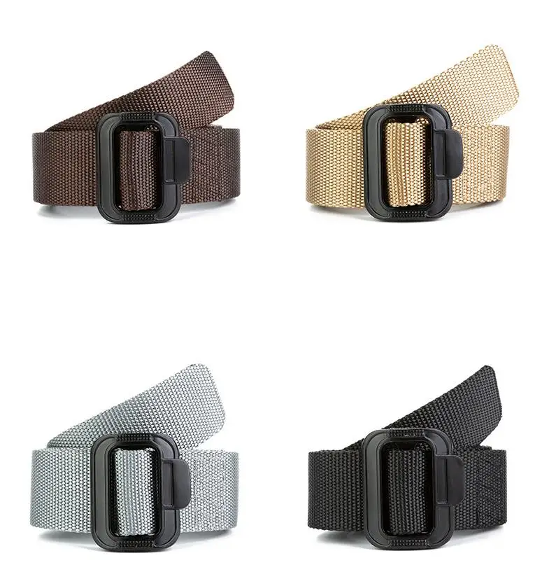 

Best seller Unisex tactical belt Top quality 4 mm thick 3.8 cm wide casual canvas belt Outdoor Alloy Automatic buckle men Belts
