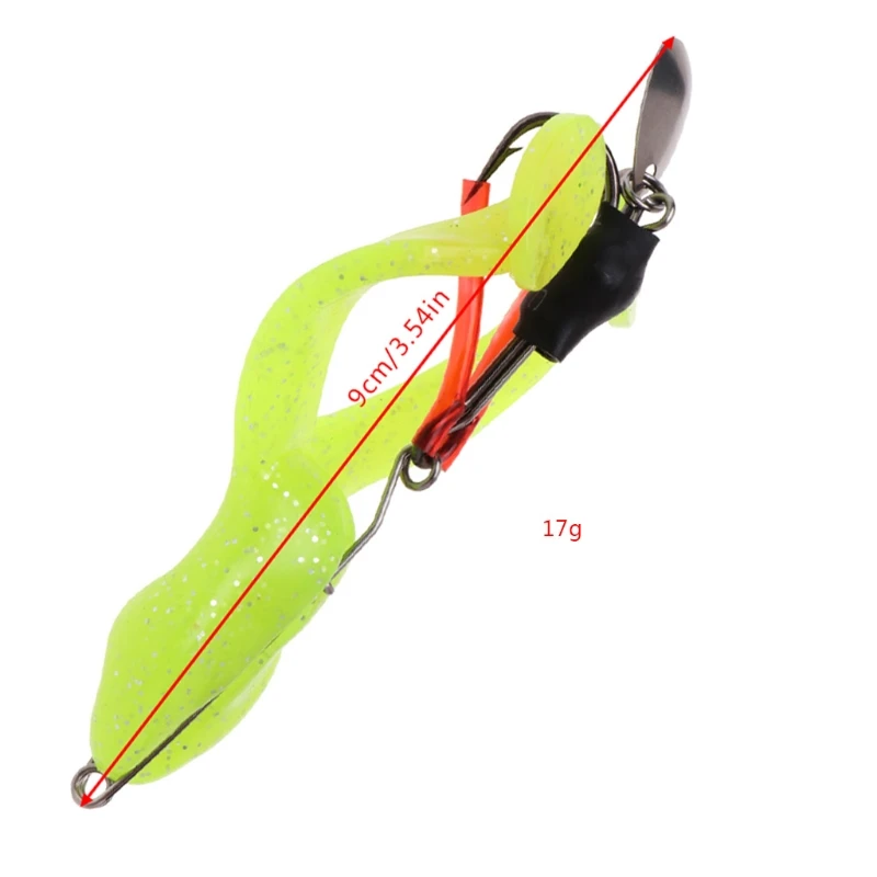 

Fishing Bait Artificial Frog Soft Lure Anti Hanging Crankbait 9cm17g Sequin Hook