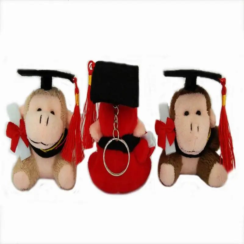 Брелок в виде обезьяны на выпускной 7 см 20 шт./лот|graduation toy|monkey keychainmonkey graduation |