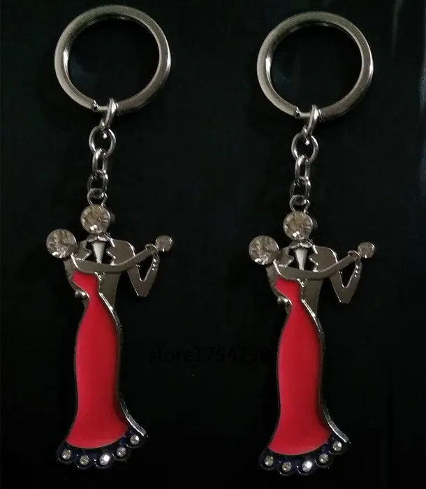 Модный Индивидуальный брелок для ключей танцующих влюбленных пар