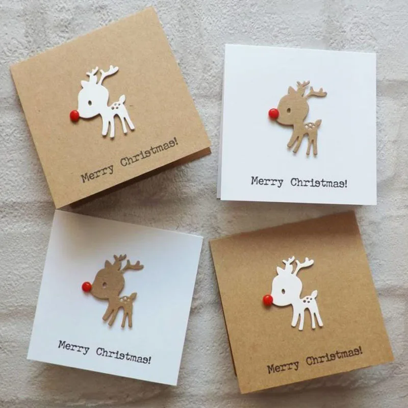 Рождественские diy милые трафарет оленя новые металлические Вырубные штампы для