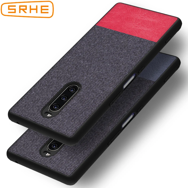 SRHE For Sony Xperia 1 Case Cover Vintage Cloth Fabric Silicone Full Back Xperia1 J8110 J8170 J9110 |