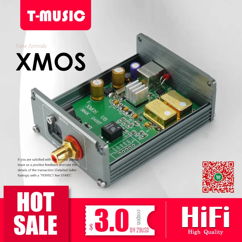 Готовый XMOS Цифровой интерфейс U8 асинхронный USB к коаксиальному оптическому