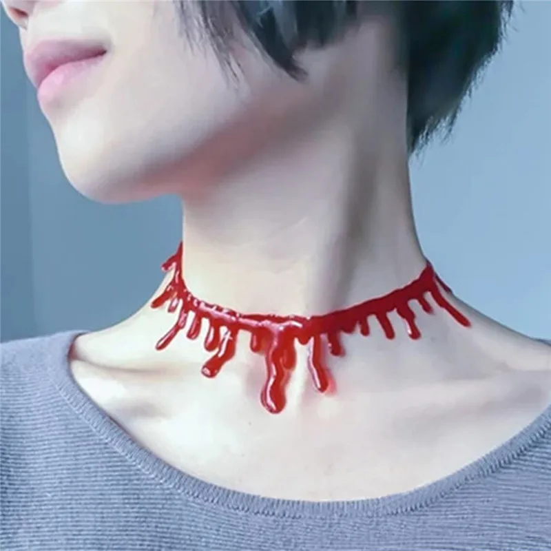 3 шт./лот Хэллоуин кровавый реквизит ожерелье вырез на шее зомби травма наклейка