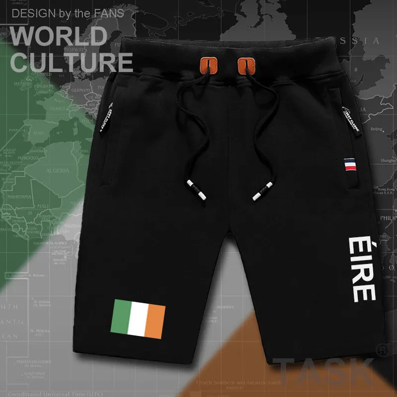 Eire Ireland мужские пляжные шорты новинка для тренировок с флагом карманами на молнии