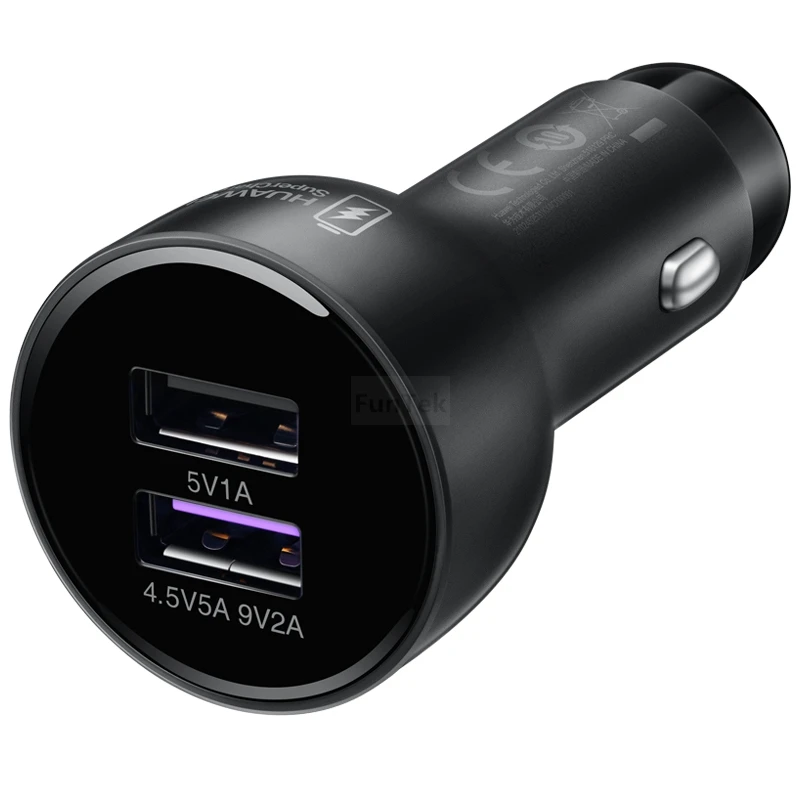 Автомобильное зарядное устройство HUAWEI Honor Supercharge 4.5V5A 9V2ADual USB быстрая зарядка