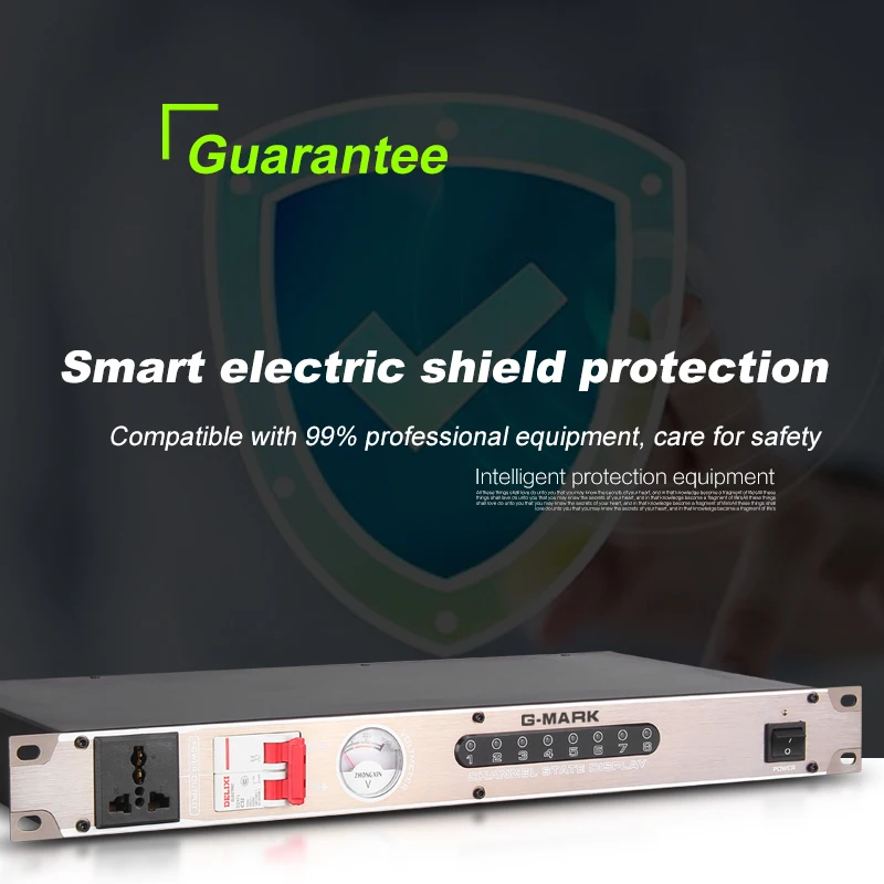 G-MARK PK09 Профессиональное аудио 9 каналов регулятор последовательности мощности автоматический блок питания эффективно защищает переключатель