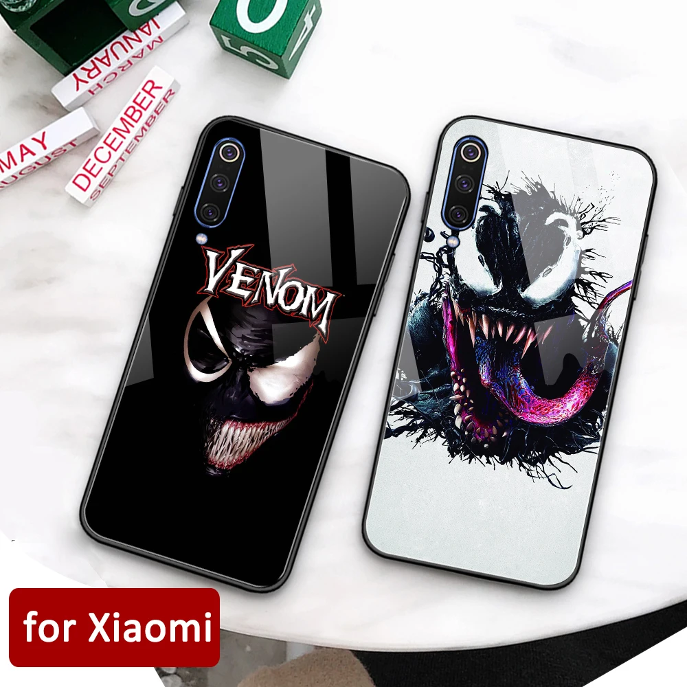 Чехол для Xiaomi 8 lite Задняя стеклянная крышка чехол Venom mi 8se explorer 9 9se mix 2 2s 3 CC9|Бамперы|