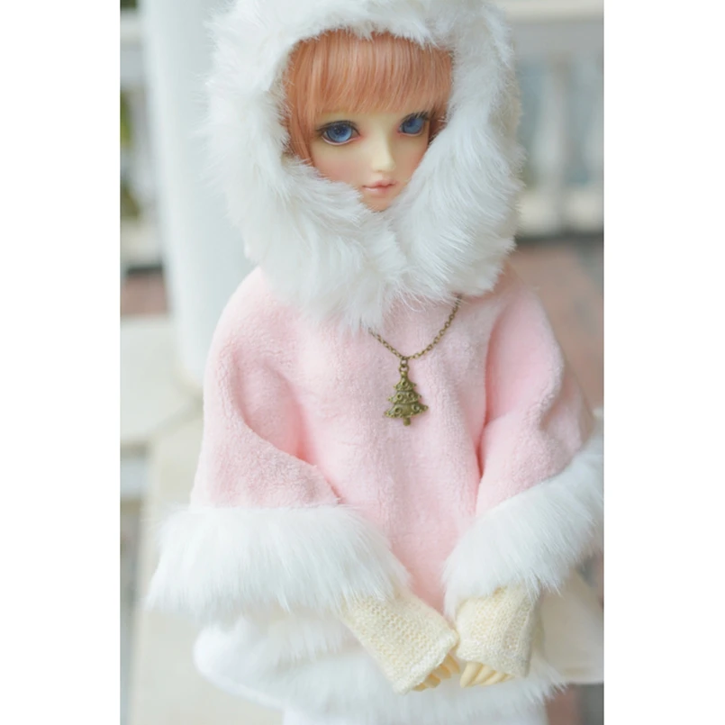 BJD розовый плащ мантия наряды Одежда для 1/4 17 дюймов 44 см 1/3 24 дюйма Высокая Женская