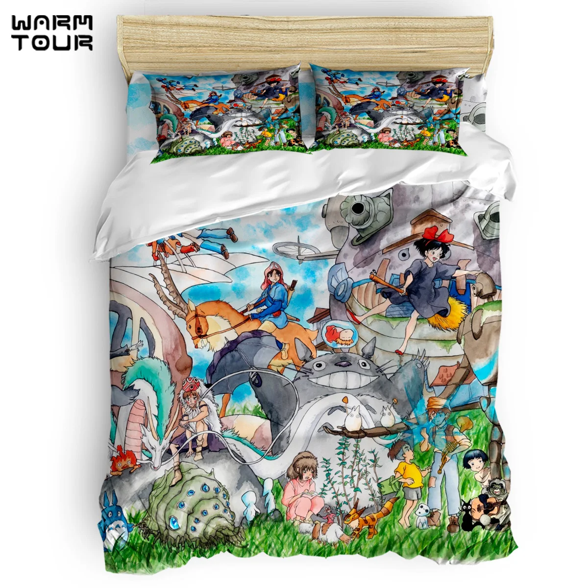 

Warmour пододеяльник студия Ghibli пододеяльник набор 4 шт постельные принадлежности набор для кроватей