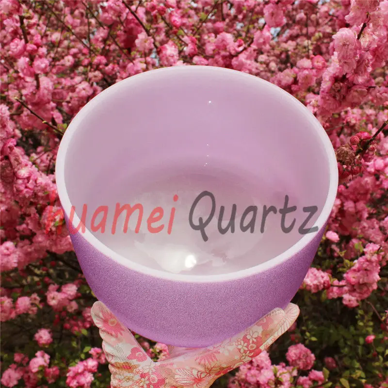 8 дюймов чакра B корона чаша Матовый Кварцевый Поющий чаша|bowl singing|bowl crystalbowl quartz |