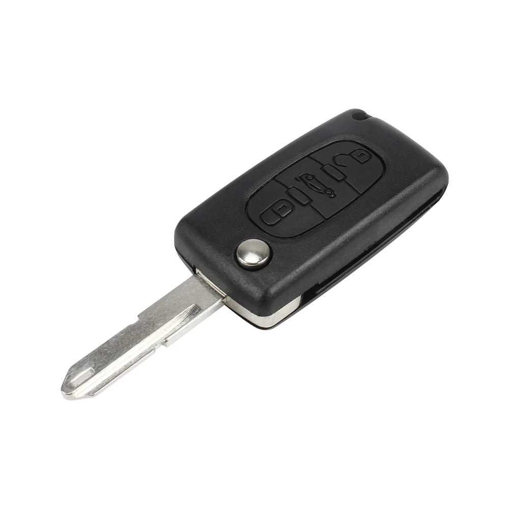 VDIAGTOOL Flip Folding Car Key Case 3 Buttons Shell Blank Fob For Peugeot 206 with battery place(CE0536) | Автомобили и мотоциклы