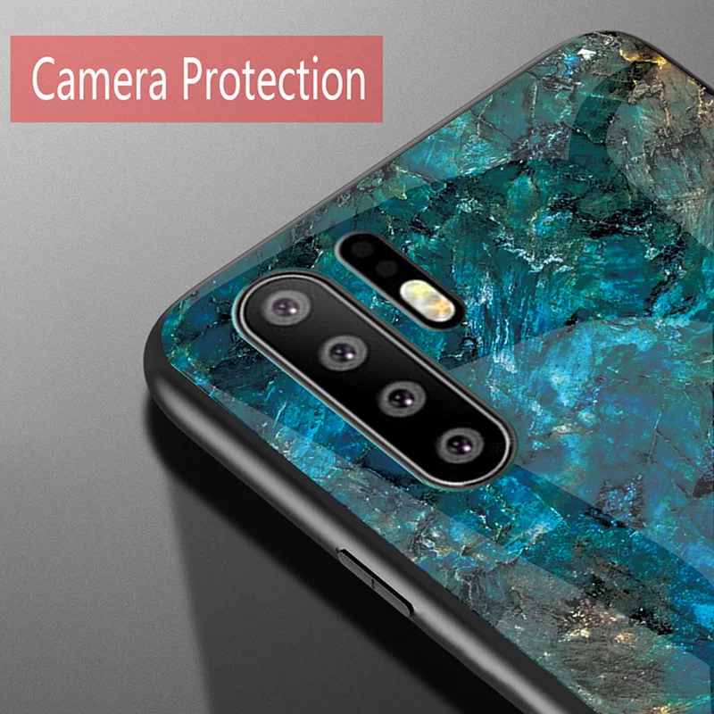 Роскошные Стекло чехол для huawei p30 Pro Чехол с уровнем твердости 9 H закаленное