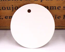 White 100 шт. Dia.5cm круглый Коричневый и белый цвет черный пустой Бумага подарок бумажные закладки бумага для поделок в стиле ретро карты бирки DIY Закладка для книги - Цвет: White
