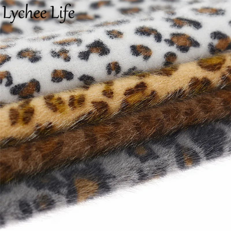 Lychee Life A4 вельвет с леопардовым принтом ткань красочные 29x21 см Ткань DIY ручной работы швейная одежда текстиль поставки