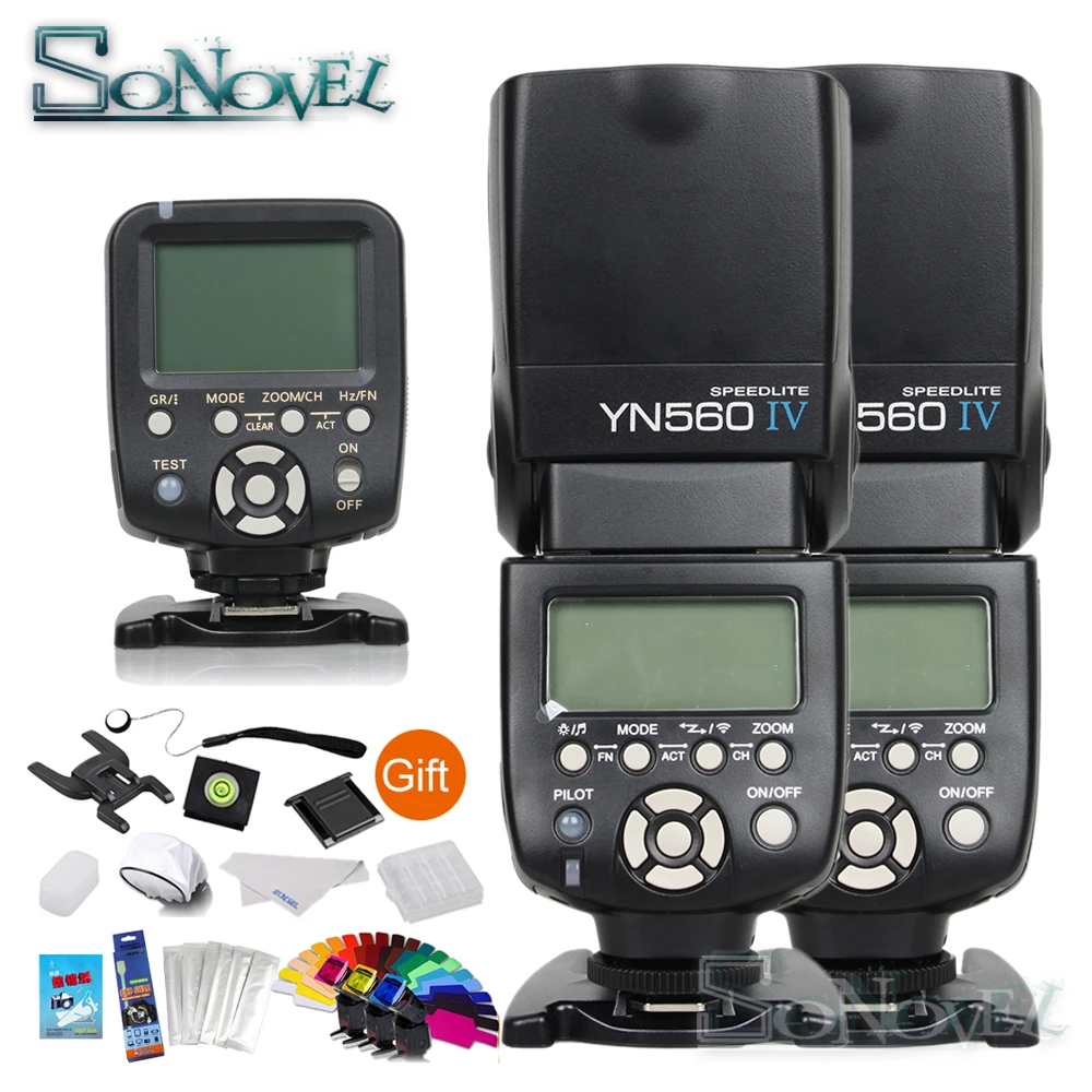 

Yongnuo YN-560TX Wireless controller trigger + 2x YN-560IV YN560IV LCD display Wireless Camera flash for Nikon Canon SLR cameras