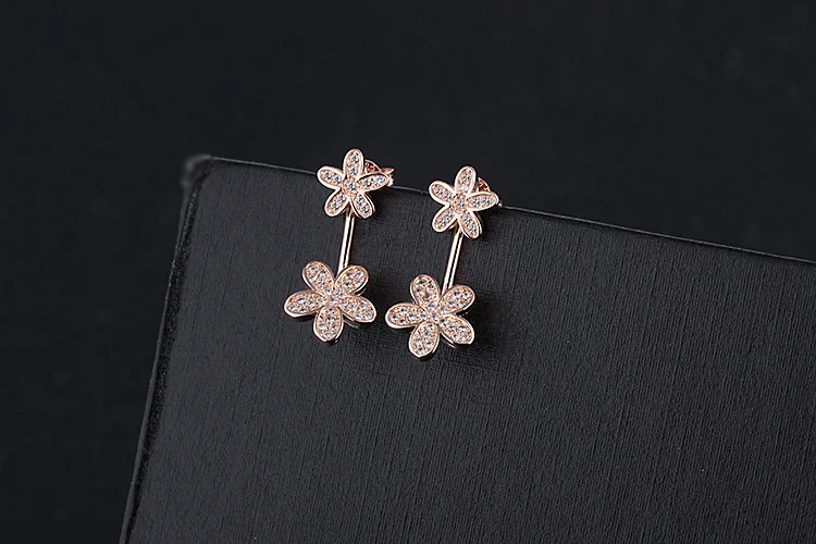 Женские серьги гвоздики из серебра 2017 пробы с фианитом|silver stud earrings|sterling silver