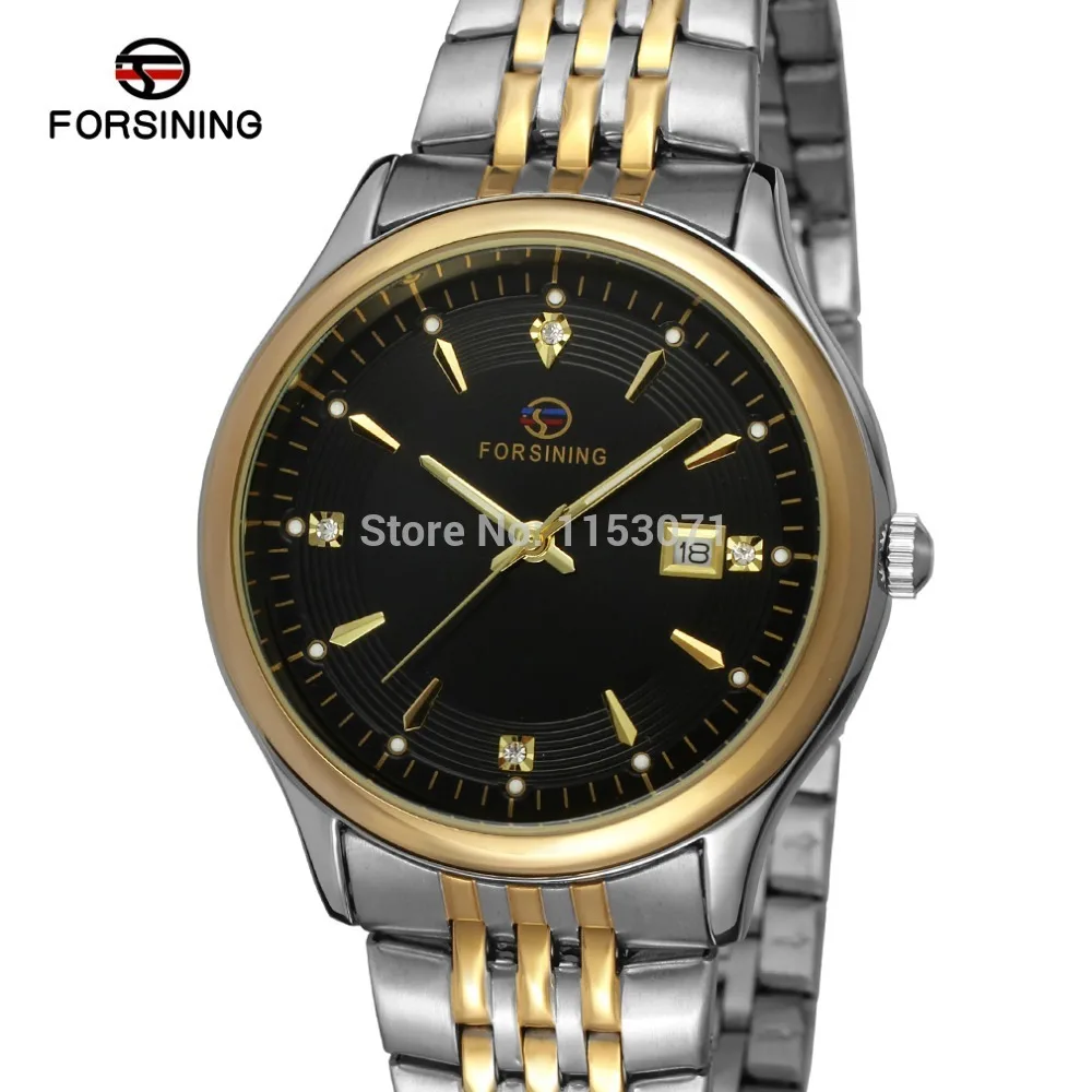 Часы мужские Кварцевые черные с браслетом из нержавеющей стали в оригинальной