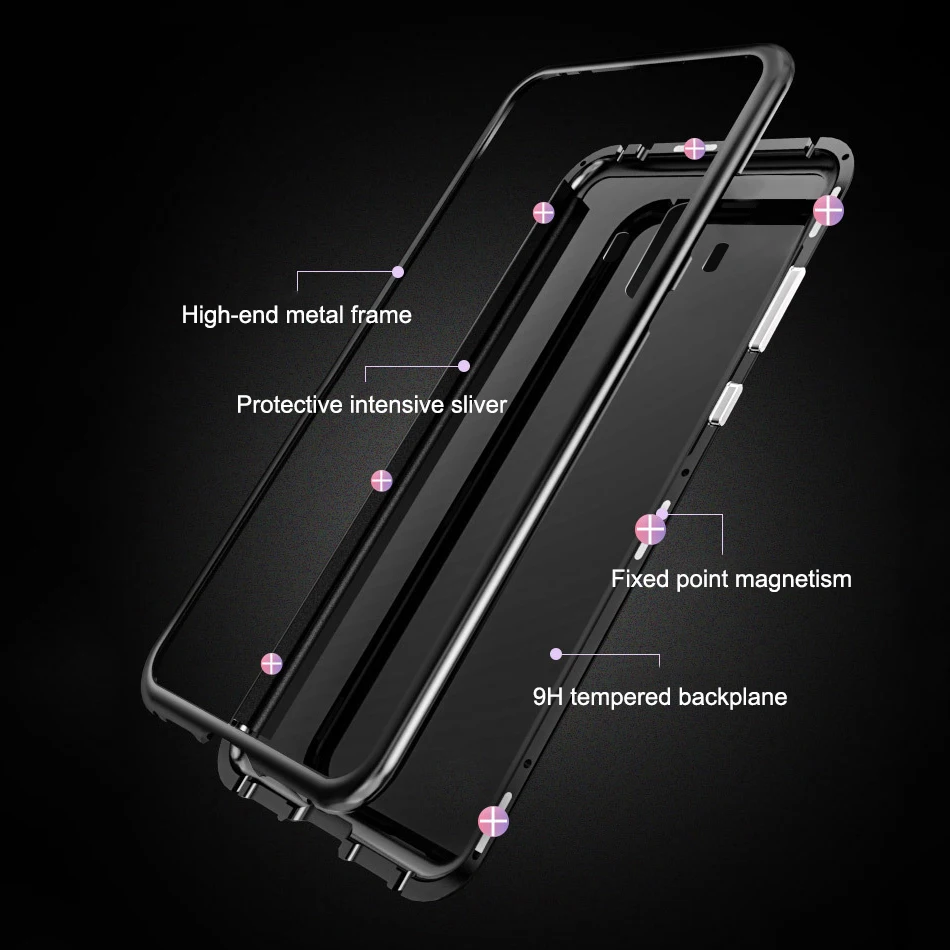 Магнитный адсорбционный чехол для Huawei P20 Lite Mate 10 Pro роскошный магнитный