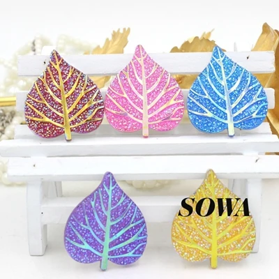 Оптовая продажа 3 шт./лот желтый/розовый/красный цвет AB 33*39 мм лист скрап для