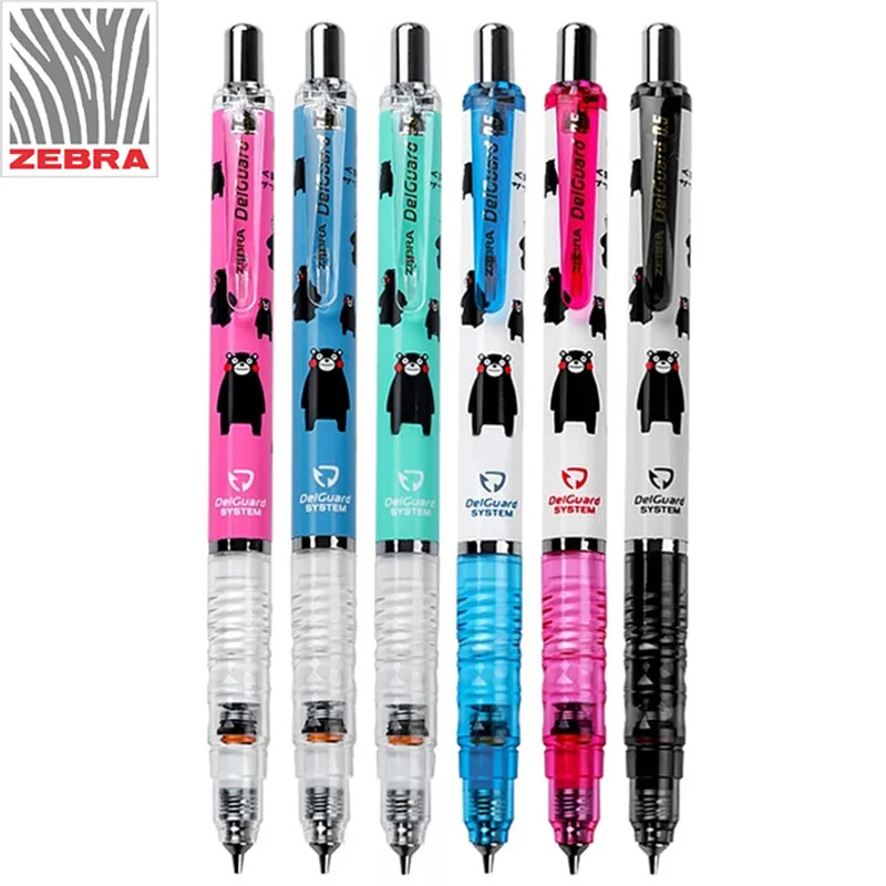 One Piece Zebra MA85 Delguar Kumamon Limited Prevention Broken Mechanical Pencil - 0.5 mm 6 colors selection Office &amp School |