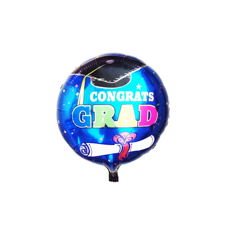 18inch blue round Доктор шарики Звезда Круглый Выпускной воздушные шары град Globos Выпускной подарок Back To School аксессуары для вечеринки, дня рождения Декор - Цвет: 18inch blue round