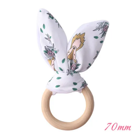 70mm Deer Let's Make 1 шт. деревянный грызунок для детей, незавершенный деревянный Прорезыватель для зубов с кроличьими ушками, деревянный подарочный набор, органические деревянные Прорезыватели для зубов с кроличьими ушками - Цвет: 70mm Deer
