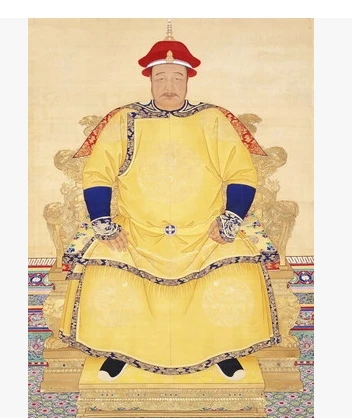 40*30 см бескаркасная Династия Цин 12 император kangxi qianlong yongzhen бумага для поделок в стиле ретро старая живопись - Цвет: huangtaiji