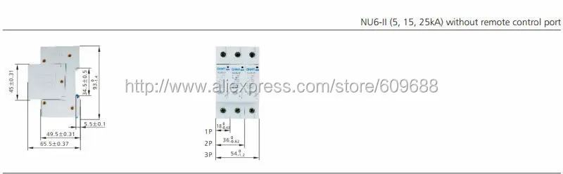 Чинт NU6-II 2 P 15-40kA 275 В ОПН Защита электрической системы на погрузки Электрический аппарат гром мгновенная NU6