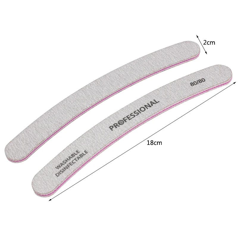 25pcs/lot Professional Nail File Buffer For Manicure UV Gel Polisher 80/80 Grit Grey Files Polishing Art Styling Tools | Красота и