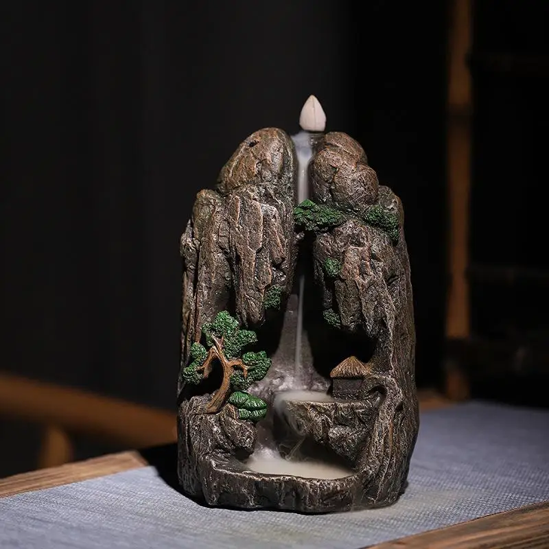 Курильница для благовоний Backflow керамическая курильница в виде водопада и гор