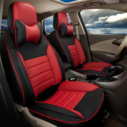 AutoDecorun Custom fit автомобильные чехлы на сиденья для Volkswagen multivan T5 сиденья для VW подушки сиденья кожаная обивка из ПВХ опоры сидений - Название цвета: Black X Red