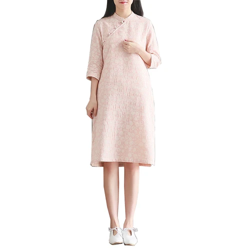 Harajuku Винтаж жидкость Foral платье Мори женские повседневные свободные cheongsam Модные