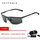 Мужские солнцезащитные очки без оправы VEITHDIA, из алюминиево-магниевого сплава с зеркальным покрытием и поляризационными стеклами, для вождения, 2019
