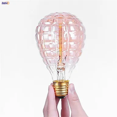2pcs IWHD Diamond ампулы Эдисон лампы Светильник лампочка E27 40W промышленный Настенный декор лампада подвесной светильник в стиле ретро ST64 T30 Lampara Винтаж лампа Bombillas - Цвет: 2pcs