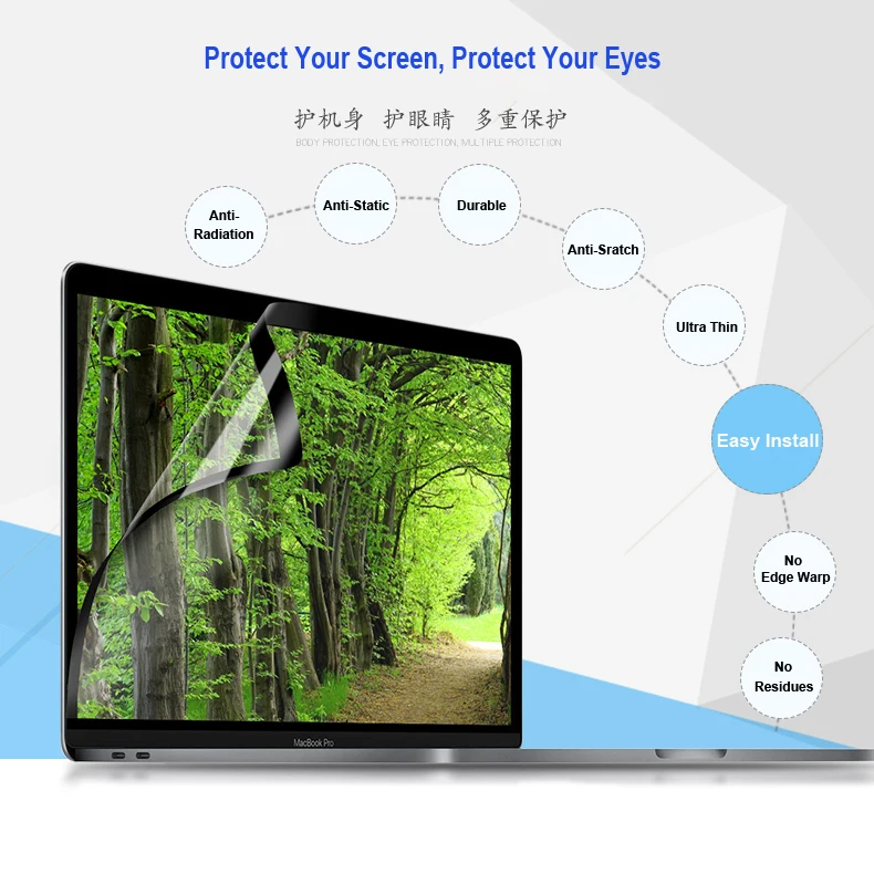 xskn for old macbook pro 15 a1398 screen protector anti scratch clear pet hd glue free laptop screen frame skin protective film free global shipping