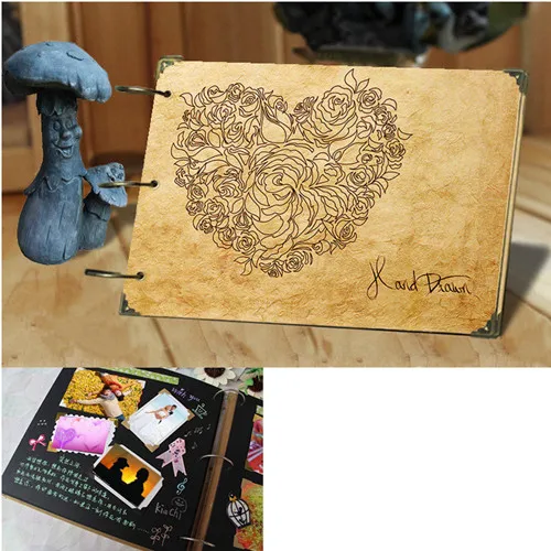 Craft Card Album 8 дюймов Diy Фотоальбом свадебный юбилей подарок влюбленным фото Детские Фотоальбомы Ablum скрапбук Polaroid Бумага Ремесло липкий альбом - Цвет: Craft Card Album