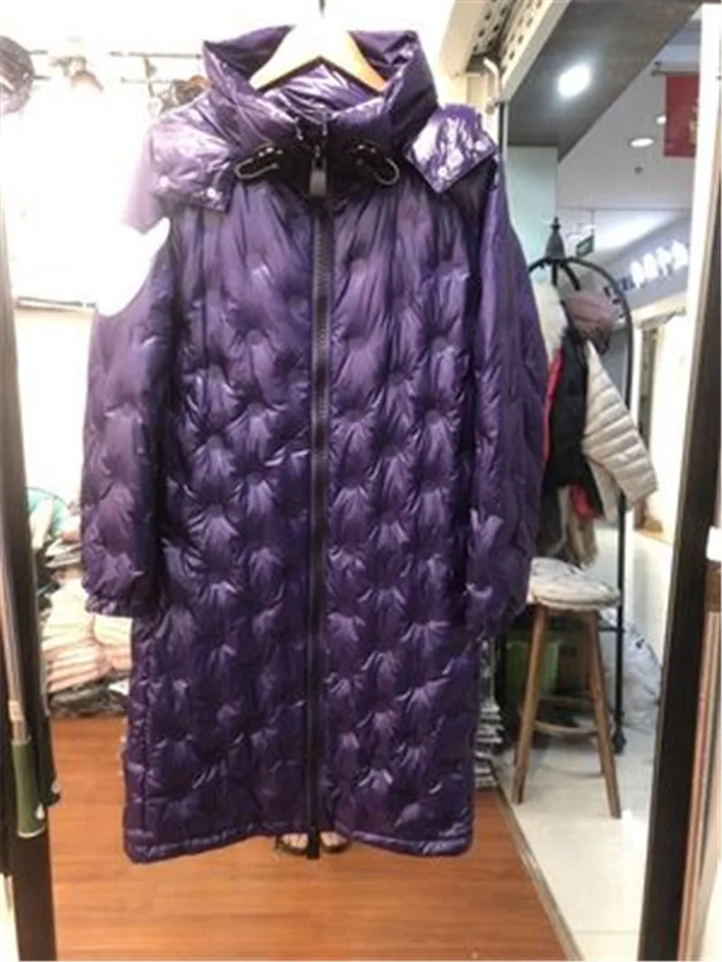 purple Зимний пуховик, женский пуховик, Женский Повседневный свободный стоячий воротник с капюшоном, Корейская теплая куртка, парка, пальто N861 - Цвет: purple