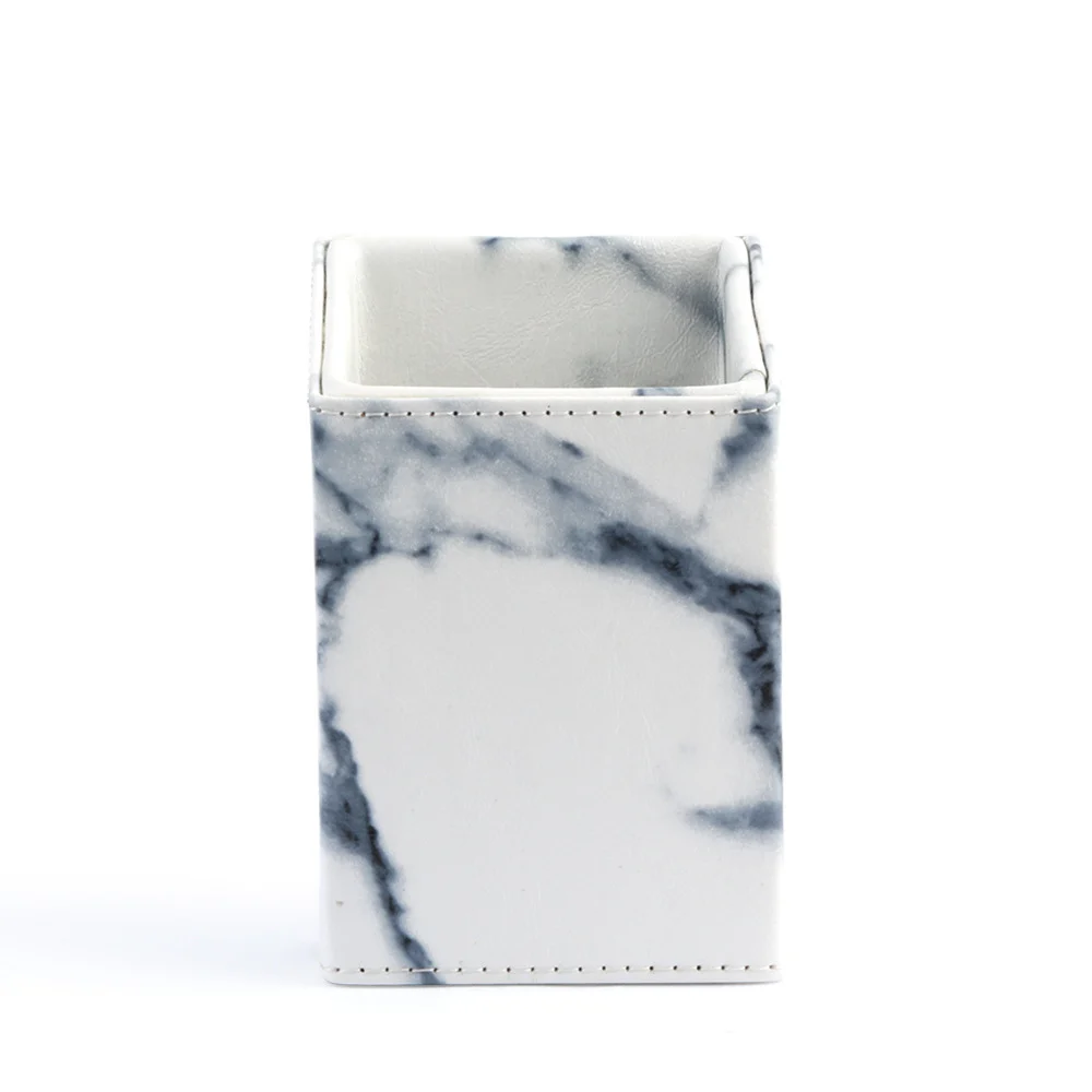 Marbling дизайнерский ящик для хранения кистей макияжа простой портативный PU