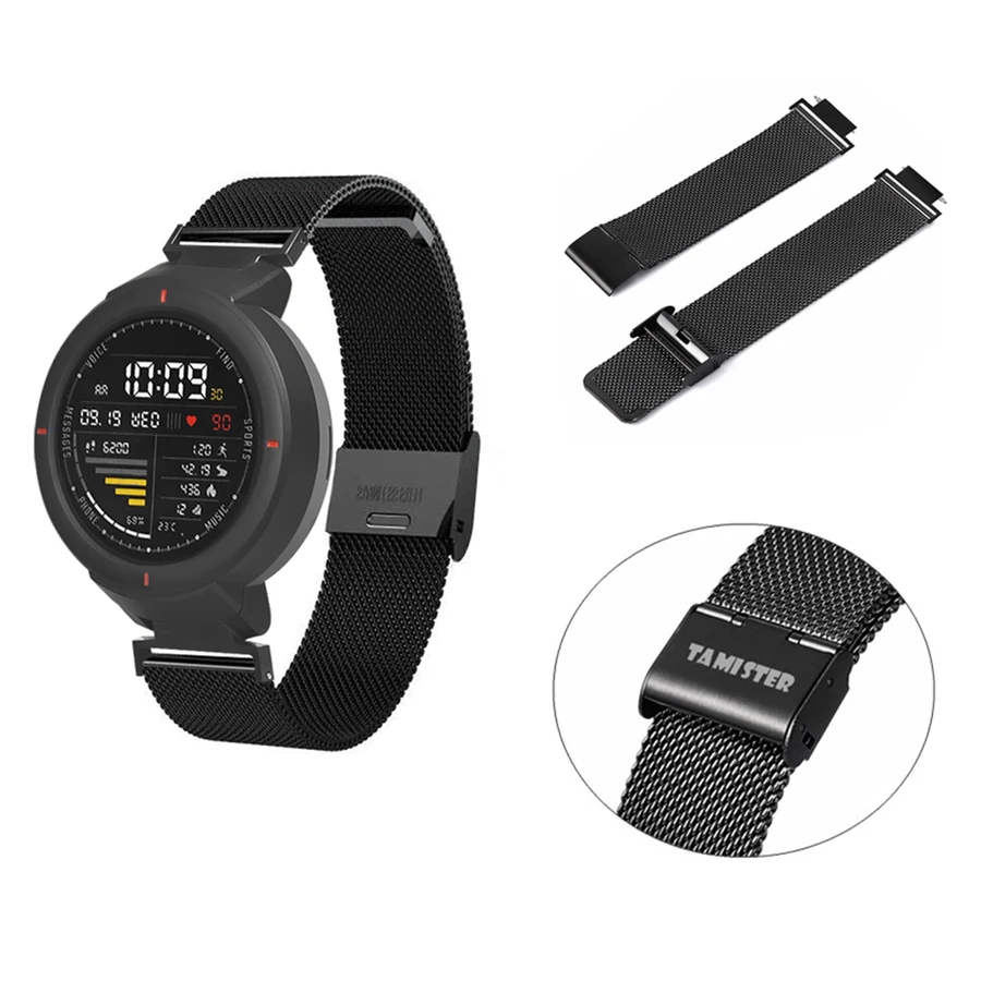 Strap for Xiaomi Huami Amazfit Verge Metal Stainless Steel Milanese Watch Band Bracelet Wristband Accessories | Электроника