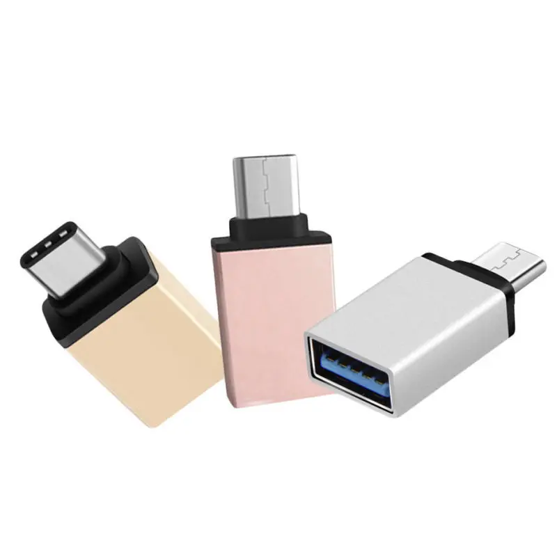 USB C адаптер для синхронизации данных Type с разъемом 3 0 OTG телефона Macbook алюминиевый