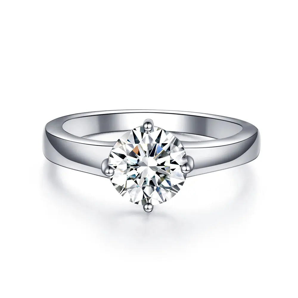 ZPAMS Classic Luxury Ring Silver Color Rings for Women CZ Stone Statement Wedding Engagement Stainless Steel Wholesale | Украшения и