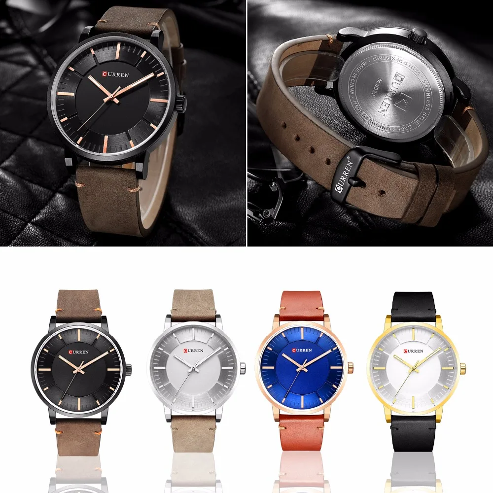 Curren 8332 модные часы повседневные деловые спортивные кварцевые часы кожаные мужские часы