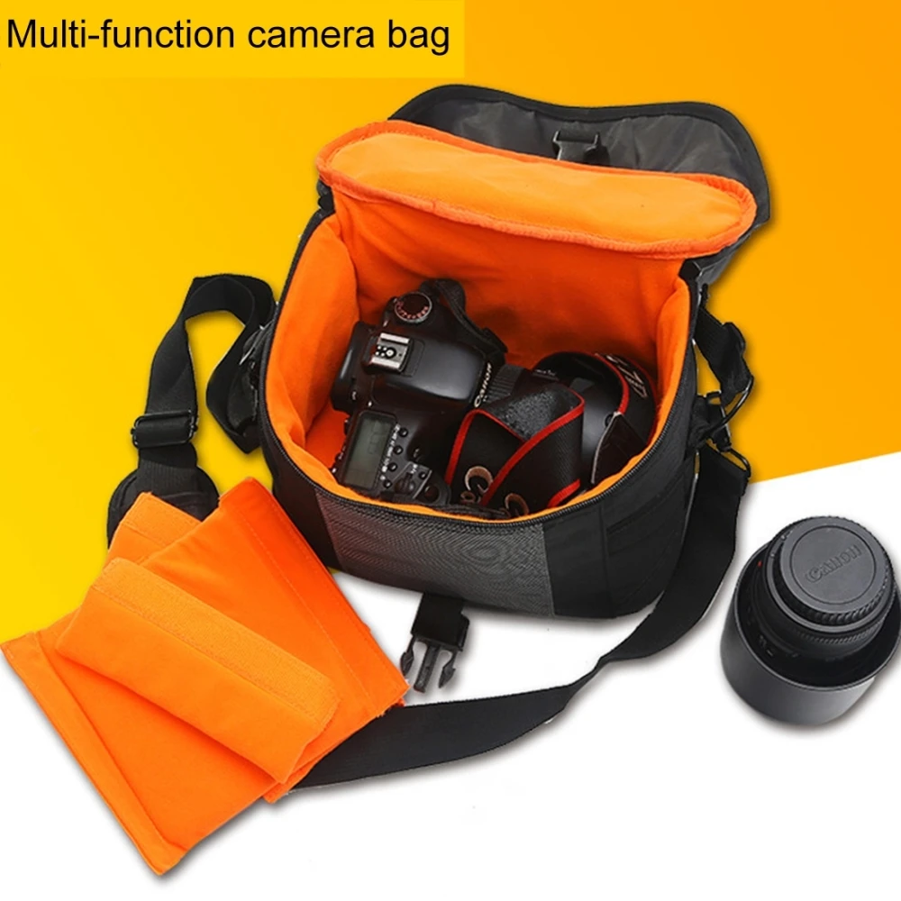 PULUZ DSLR Camera Bag Portable Waterproof Nylon Sports Sling Shoulder Handheld Adjustable Strap 